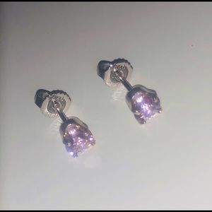 RETIRED James Avery lavender amethyst gem earrings
